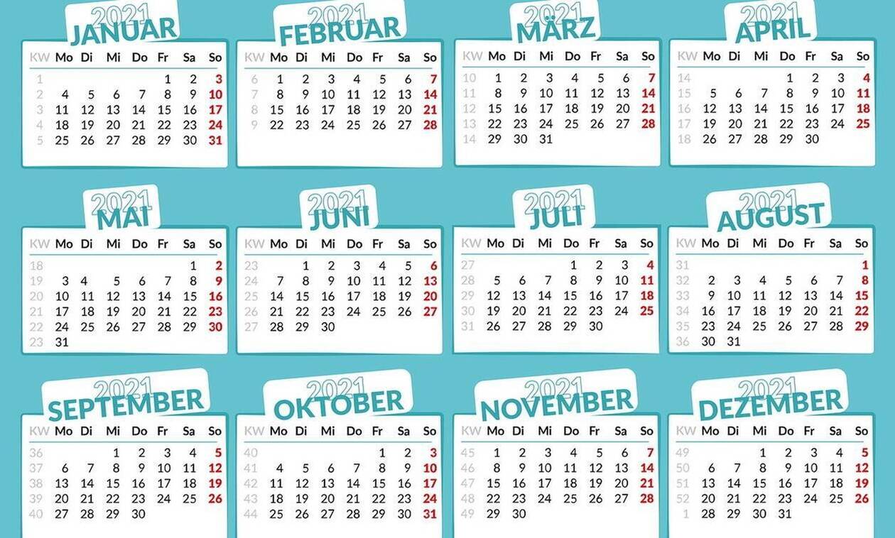 Αργίες 2021: Πότε «πέφτουν» τα τριήμερα της νέας χρονιάς