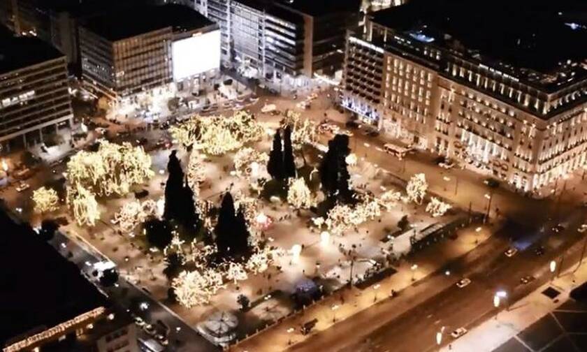 Εντυπωσιακό βίντεο: Η χριστουγεννιάτικη Αθήνα από ψηλά