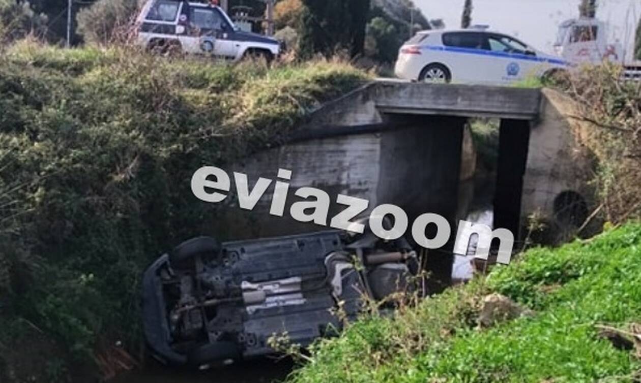 Τροχαίο ατύχημα στο Αλιβέρι: Αυτοκίνητο έπεσε στο ποτάμι - Από θαύμα σώθηκε ο 27χρονος οδηγός