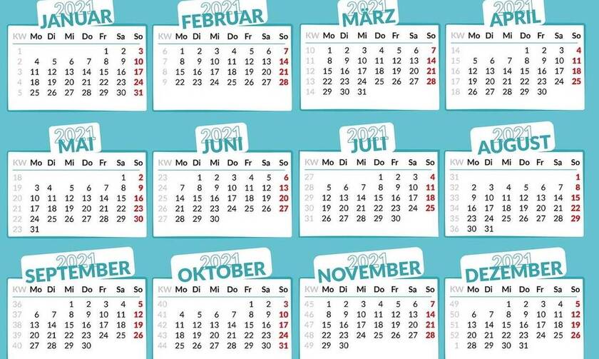Αργίες 2021: Πότε «πέφτουν» - Αυτά είναι τα τριήμερα της νέας χρονιάς 