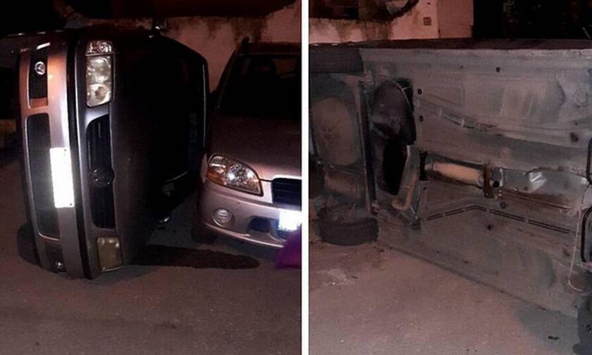 Απίστευτες εικόνες στο Μενίδι - Τουμπάρουν τα αμάξια για να κλέψουν τους καταλύτες