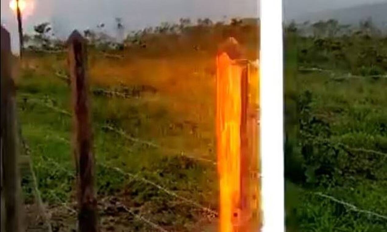 Απίστευτο βίντεο: Βραζιλιάνος χτυπήθηκε από κεραυνό και το κατέγραψε με το κίνητό του
