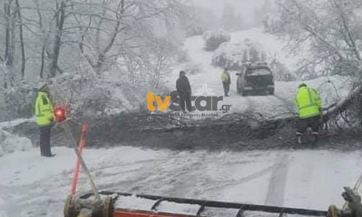 Στο έλεος του χιονιά η Εύβοια: Αποκλεισμένα χωριά, χωρίς ρεύμα - Πού εντοπίζονται προβλήματα