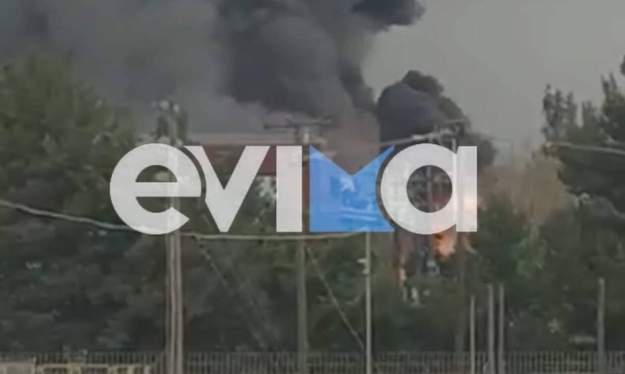 Φωτιά ΤΩΡΑ: Οι πρώτες εικόνες από τη μεγάλη πυρκαγιά σε εργοστάσιο στο Σχηματάρι