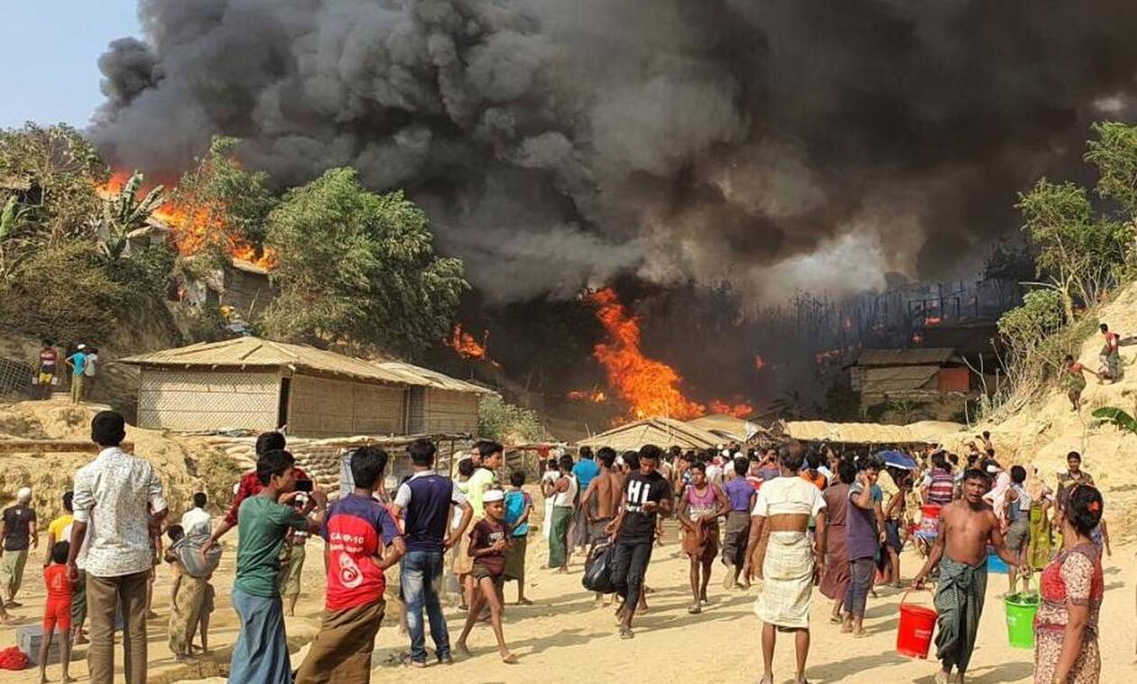 Μπαγκλαντές: Πυρκαγιά σε προσφυγικό καταυλισμό των Ροχίνγκια – Φόβοι για πολλούς νεκρούς