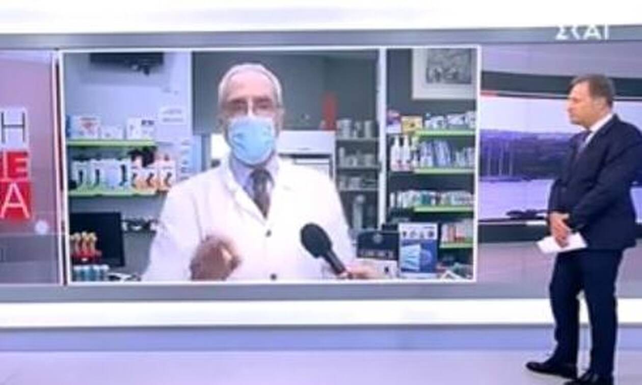 Χαμός on air στον ΣΚΑΪ: Ο Λουράντος έδιωξε το συνεργείο από το φαρμακείο του
