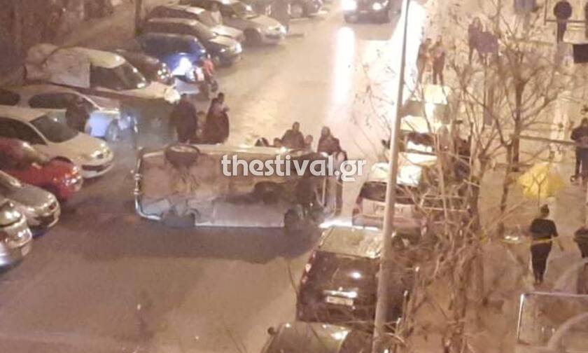 Θεσσαλονίκη: Ανατροπή οχήματος στην Άνω Πόλη – «Εξαφανίστηκε» η οδηγός