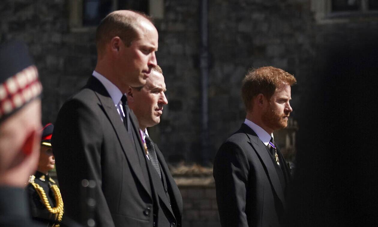 Κηδεία πρίγκιπα Φιλίππου: Συντετριμμένοι οι πρίγκιπες Ουίλιαμ και Χάρι (pics)