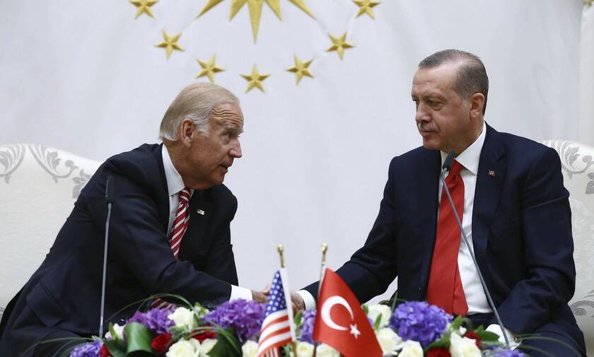 Ο πρόεδρος των ΗΠΑ, Τζο Μπάιντεν - Ο πρόεδρος της Τουρκίας, Ρετζέτ Ταγίπ Ερντογάν