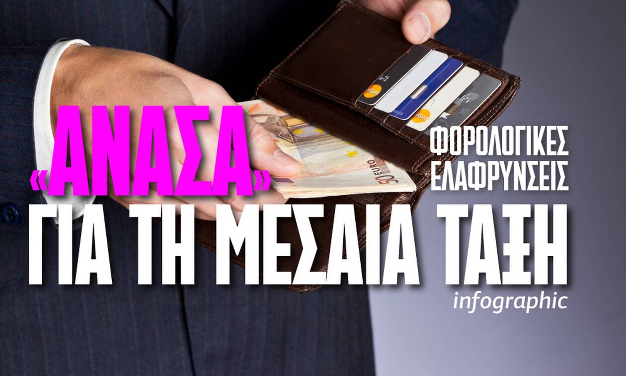 Φορολογικό πακέτο στήριξης της μεσαίας τάξης: Το ψαλίδισμα των φόρων στο Infographic του Newsbomb.gr
