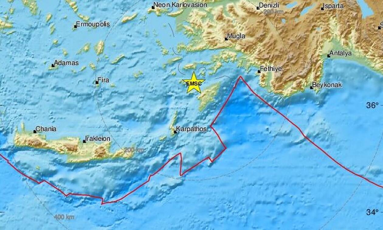 Σεισμός ΤΩΡΑ: Σεισμική δόνηση κοντά σε Ρόδο και Χάλκη - Αισθητός στα Δωδεκάνησα