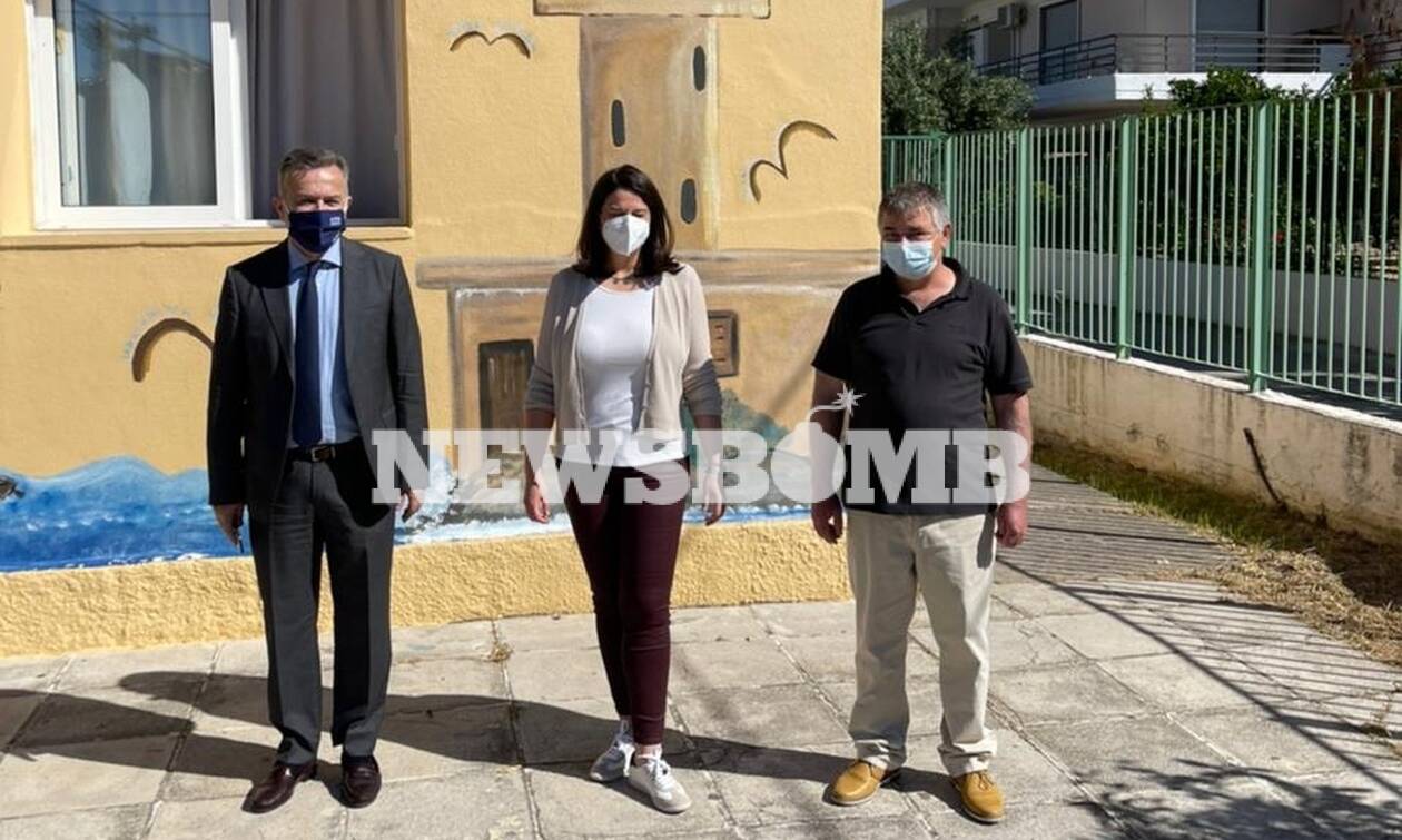 Ρεπορτάζ Newsbomb.gr: Στην Χαλκίδα η Νίκη Κεραμέως - Το μήνυμά της για το άνοιγμα των σχολείων