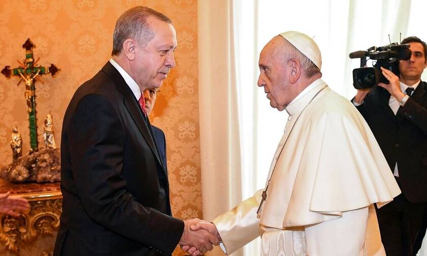 Τηλεφώνημα Ερντογάν σε Πάπα Φραγκσίσκο: «Φρικαλεότητες» στην Παλαιστίνη από τους Ισραηλινούς