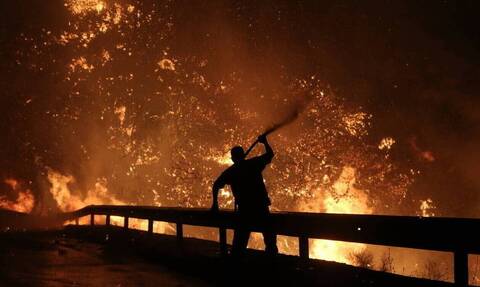 Φωτιά στο Σχίνο: Εκτός ελέγχου η πυρκαγιά - Tο πύρινο μέτωπο έφτασε στη Μαυρολίμνη