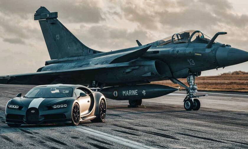 Ποιος κερδίζει στην κόντρα μεταξύ μίας Bugatti και ενός Rafale;