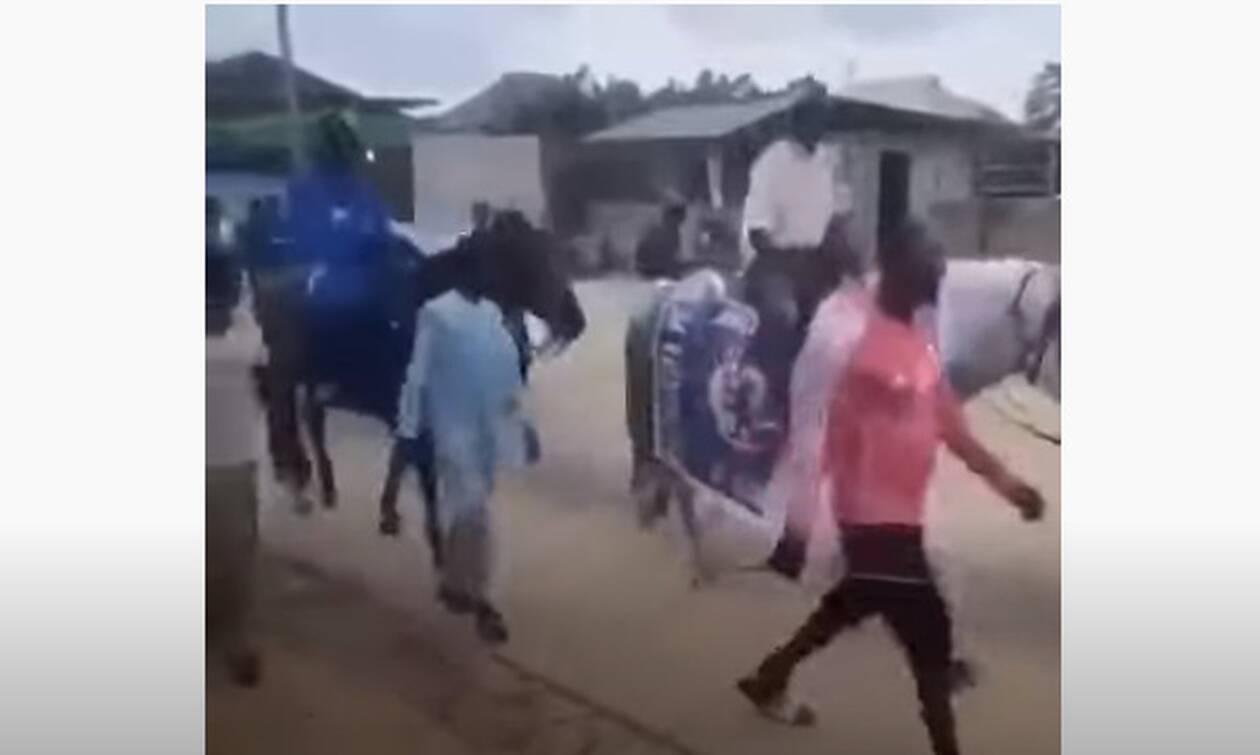 Τελικός Champions League: Σύνδεσμος φίλων Τσέλσι Νιγηρίας! - Έκαναν πορεία με άλογα και βόδια (vid)