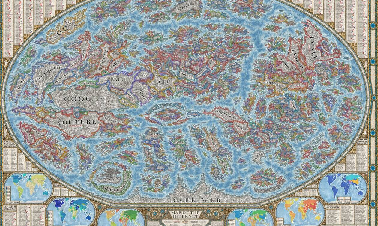 Ο παγκόσμιος Χάρτης του Ίντερνετ 2021 από τον Martin Vargic