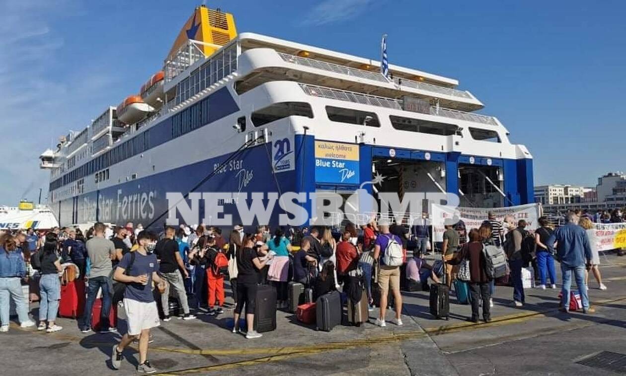 Απίστευτες εικόνες στο λιμάνι του Πειραιά: Ένταση, ταλαιπωρία, «μαζέψτε τον κύριε, είναι παράνομος»