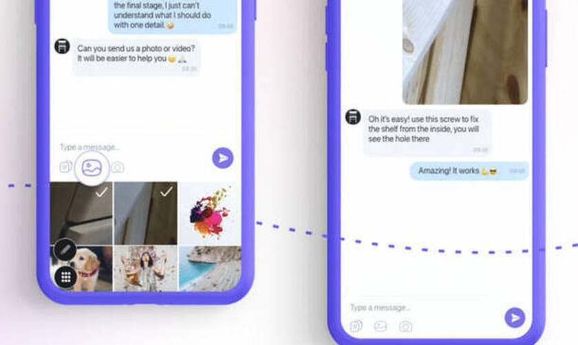 To Viber δίνει στους χρήστες του τη δυνατότητα να ανταλλάζουν φωτογραφίες και βίντεο με επιχειρήσεις