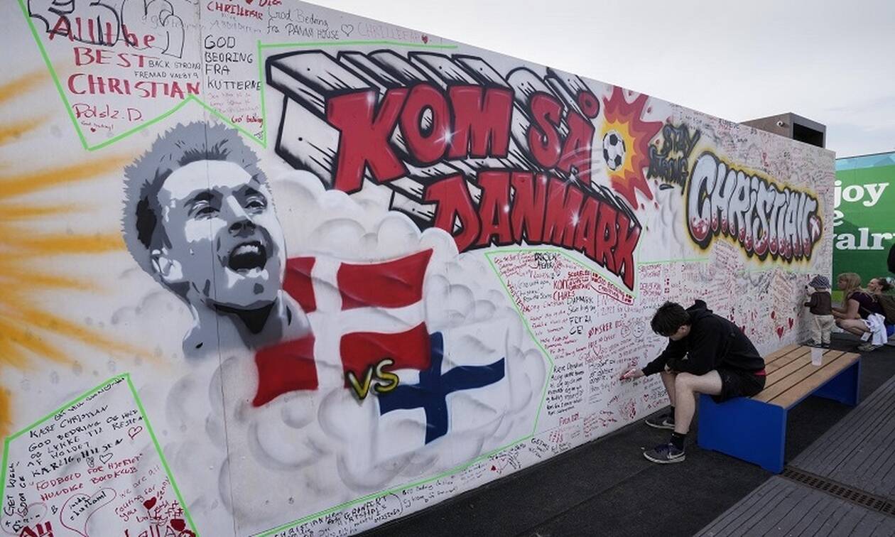 Euro 2020: Παίρνει εξιτήριο ο Κρίστιαν Έρικσεν – Το όμορφο γκράφιτι κι οι ευχές του κόσμου (photos)