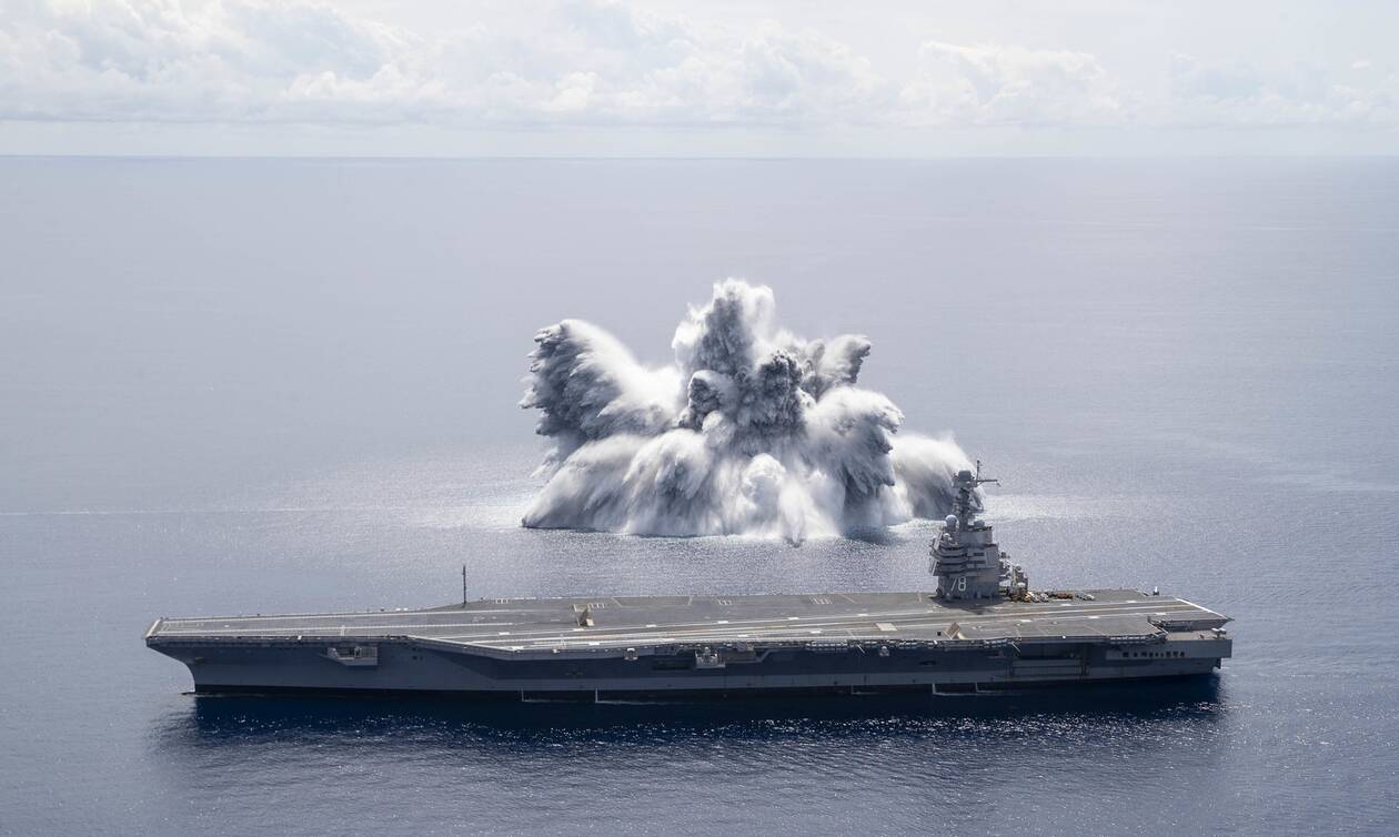 Βίντεο: Το ναυτικό των ΗΠΑ δοκίμασε το νέο του αεροπλανοφόρο με 18 τόνους εκρηκτικά