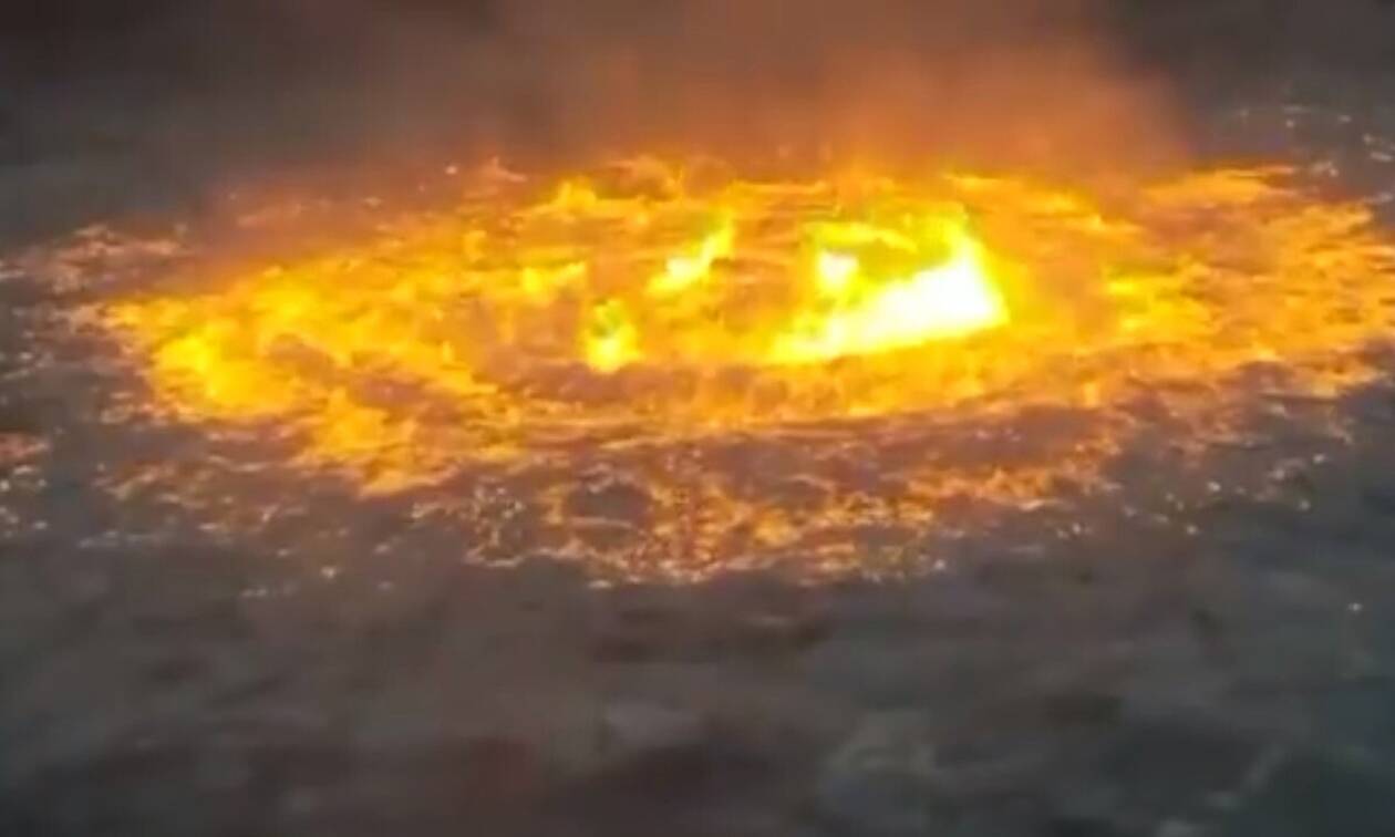 «Πύρινο μάτι» στον Κόλπο του Μεξικού: Πυρκαγιά από διαρροή αερίου σε υποβρύχιο αγωγό