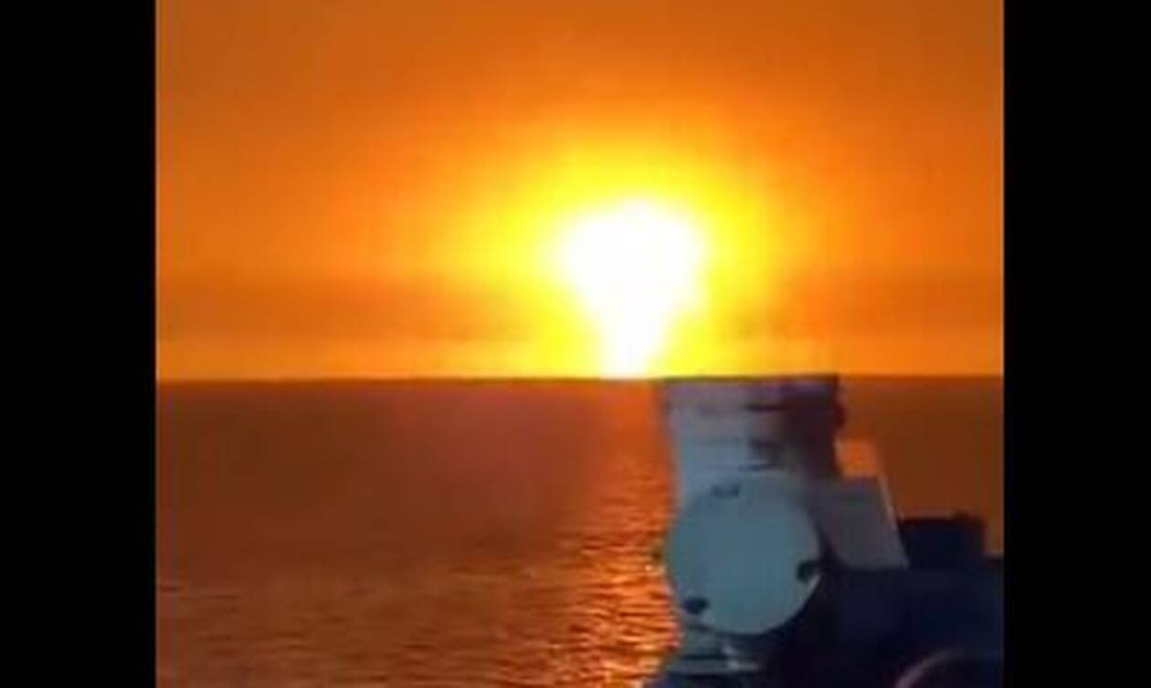 Γιγαντιαία έκρηξη στην Κασπία Θάλασσα