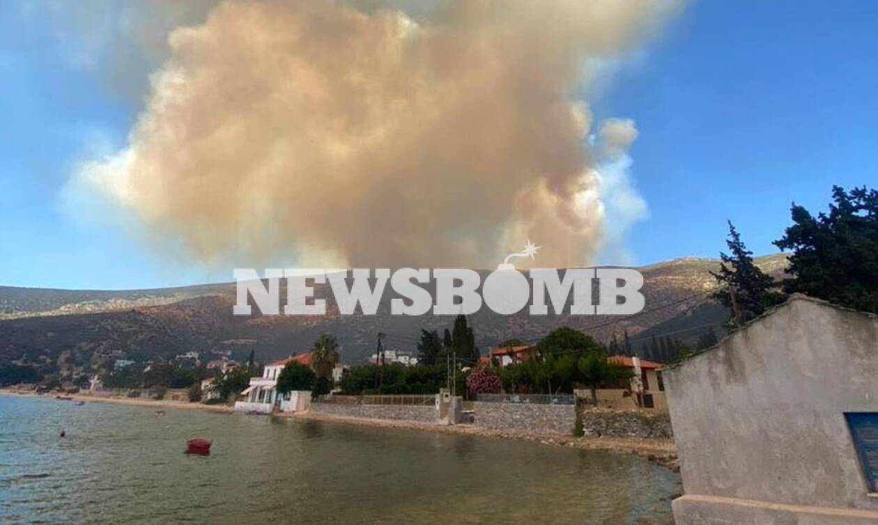 Ρεπορτάζ Newsbomb.gr: Πύρινη λαίλαπα στα Στύρα Ευβοίας - Εκκενώθηκε οικισμός, συνεχίζεται η μάχη