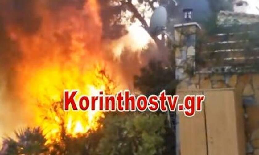 Φωτιά στην Κορινθία: Κάηκε σπίτι – Αγώνας της πυροσβεστικής να μην επεκταθούν οι φλόγες