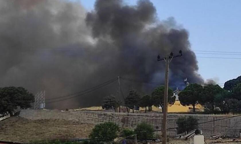 Φωτιά - Μυτιλήνη: Μεγάλη καταστροφή στον Συνεταιρισμό Μεσοτόπου