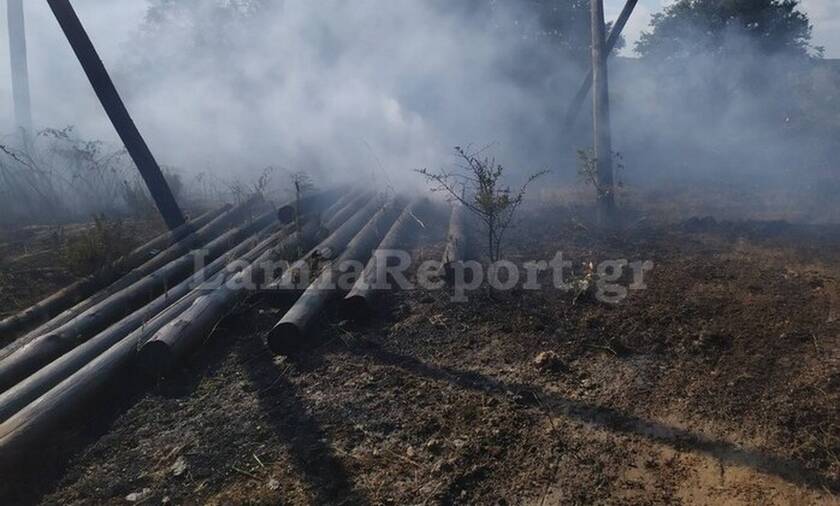 Λαμία: Πρόλαβαν την πυρκαγιά κοντά στη Μονή Γοργοϋπηκόου