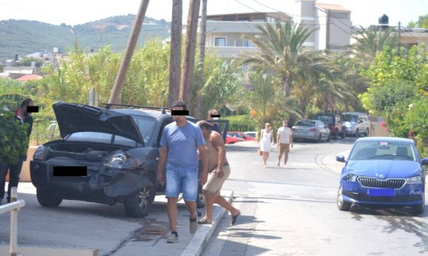 Κρήτη: Παραβίασε το stop, τα πήρε όλα αμπάριζα και καβάλησε το πεζοδρόμιο