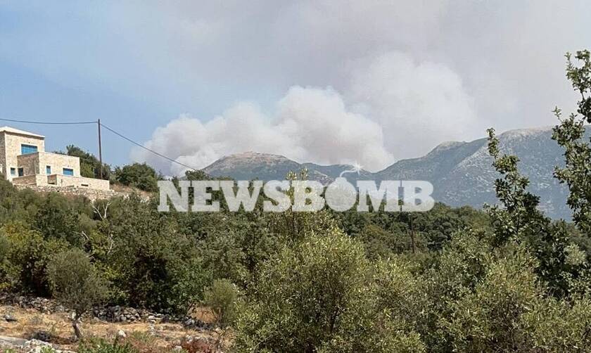 Φωτιά στη Μεσσηνία: Δραματικές στιγμές - Οι φλόγες πλησιάζουν το χωριό Καρνάσι