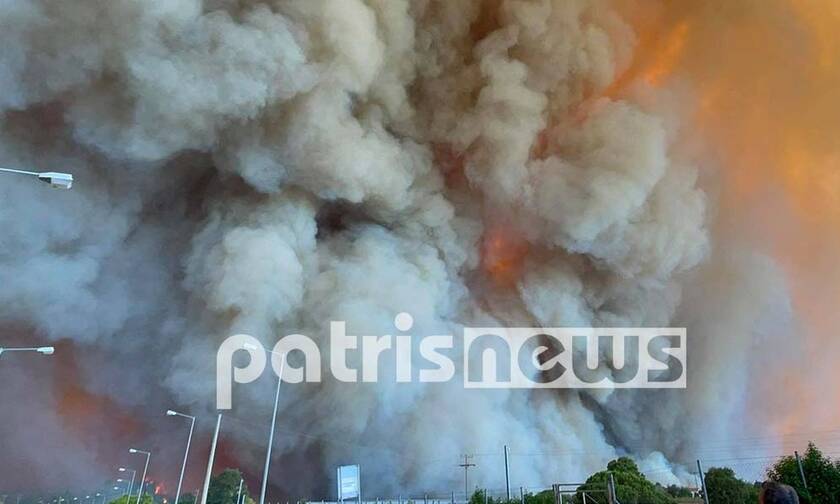 Φωτιά στην Ηλεία: Εκτός ελέγχου η πυρκαγιά – Τεράστιες φλόγες στο Λάλα