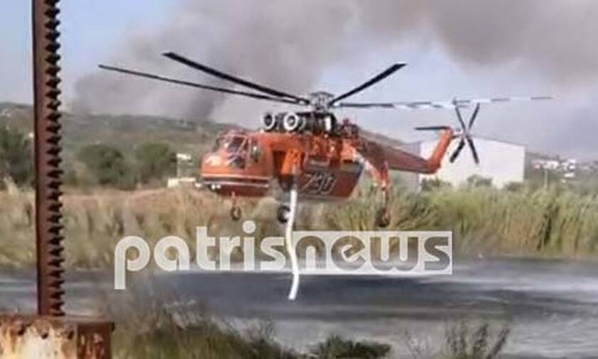 Ελικόπτερο φωτιά στην Ηλεία