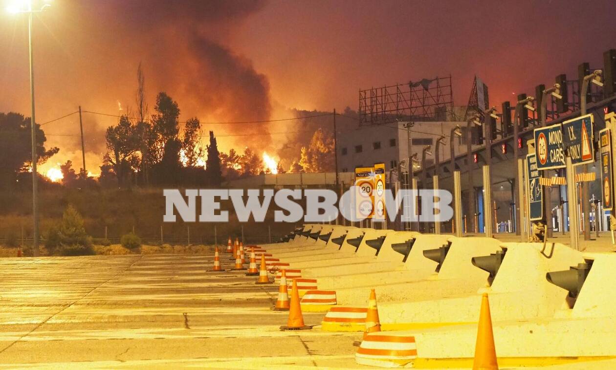 Φωτιά ΤΩΡΑ: Πέρασε στην απέναντι πλευρά της Εθνικής Οδού η πυρκαγιά στις Αφίδνες