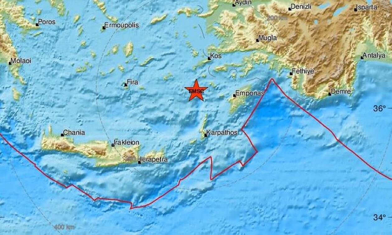 Σεισμός: Ισχυρή σεισμική δόνηση κοντά σε Νίσυρο και Τήλο