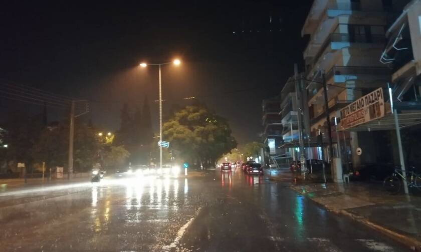 Βροχή και καταιγίδα στη Λάρισα