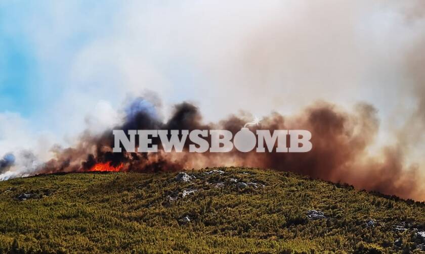 Φωτιά στην Κερατέα: Εκκενώνεται ο οικισμός Συντερίνα – Μήνυμα από το 112