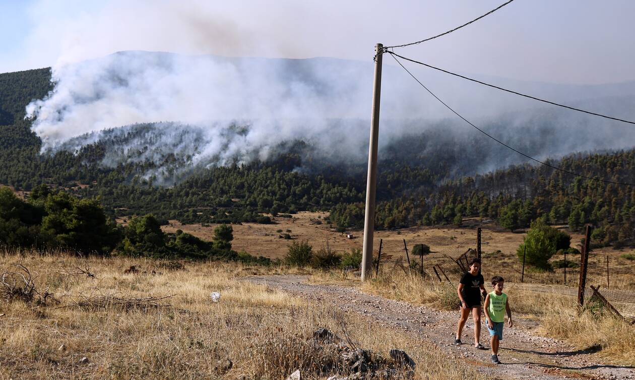 Φωτιά στα Βίλια: Πού έχει διακοπεί η κίνηση των οχημάτων εξαιτίας της πυρκαγιάς