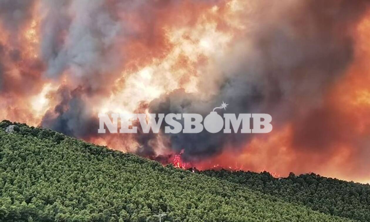 Φωτιά στα Βίλια: Το Newsbomb.gr στο πύρινο μέτωπο - Μάχη με τις αλλαγές του ανέμου