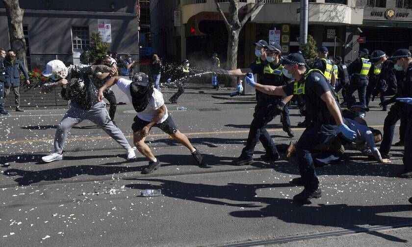 Κορονοϊός - Μελβούρνη: Μεγάλο συλλαλητήριο κατά του lockdown - Επεισόδια και συλλήψεις