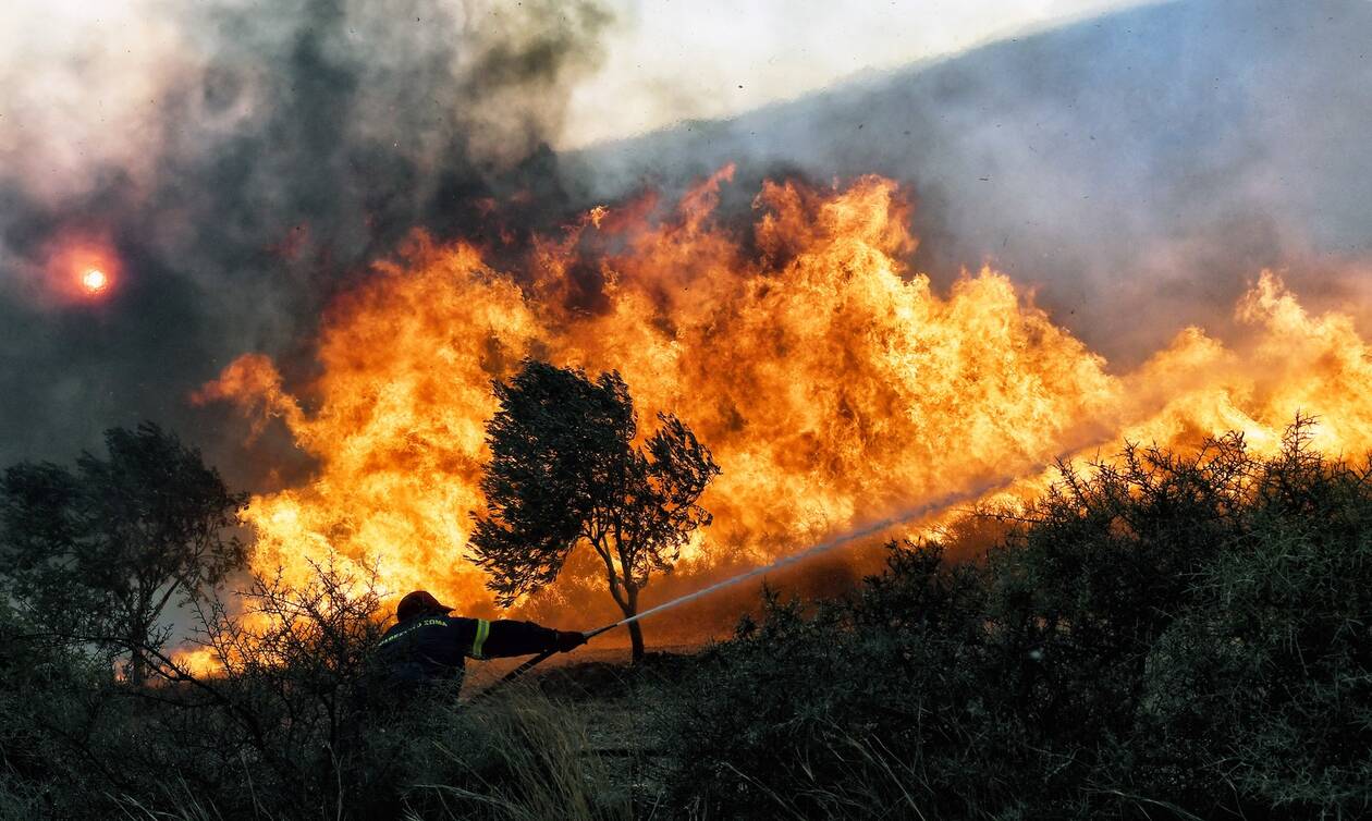 Φωτιά στην Κάρυστο: Μεγάλη πυρκαγιά στον Φηγιά - Εκκενώθηκαν τουλάχιστον δύο οικισμοί