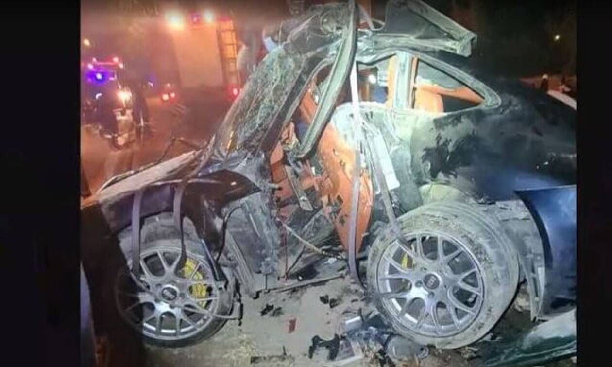 Άμορφη μάζα το αυτοκίνητο του Mad Clip: Σοκάρουν οι εικόνες από το σημείο του δυστυχήματος