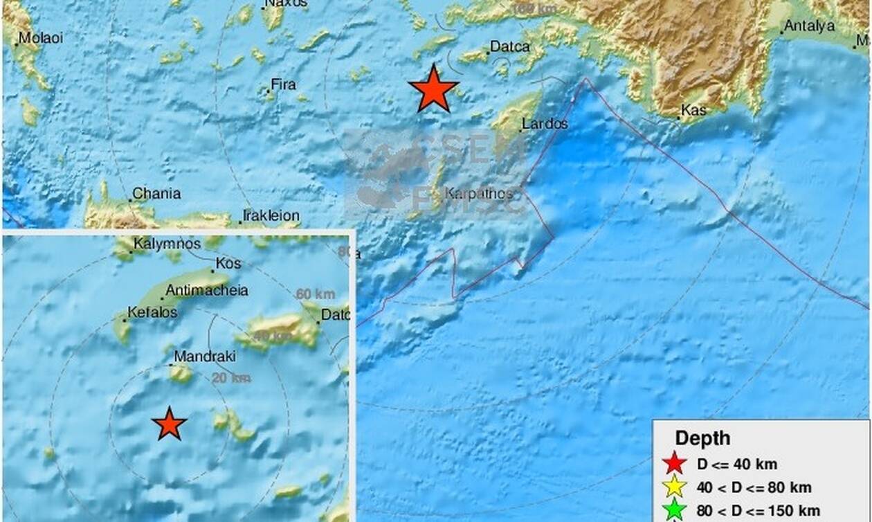 Σεισμός ανάμεσα σε Νίσυρο και Τήλο (pics)