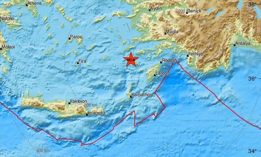 Σεισμός κοντά σε Νίσυρο και Τήλο