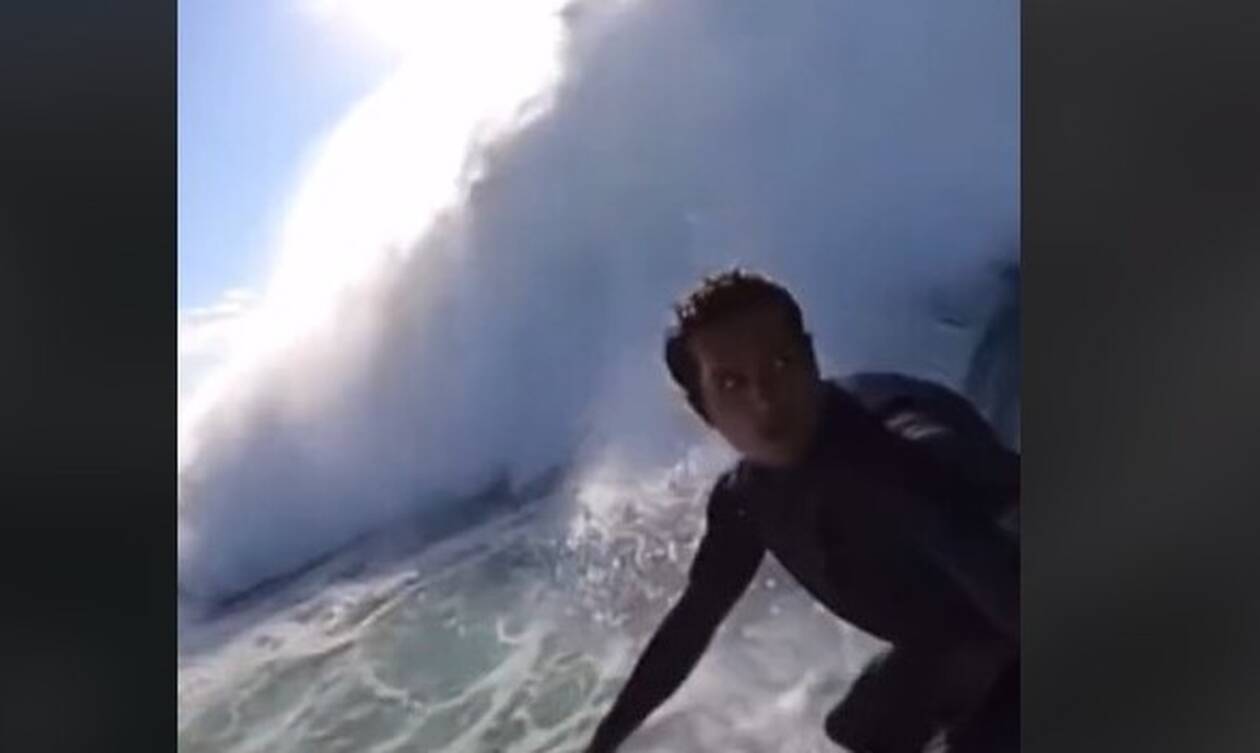 Τρομακτικό βίντεο: Γιγαντιαία κύματα καταπίνουν σέρφερ