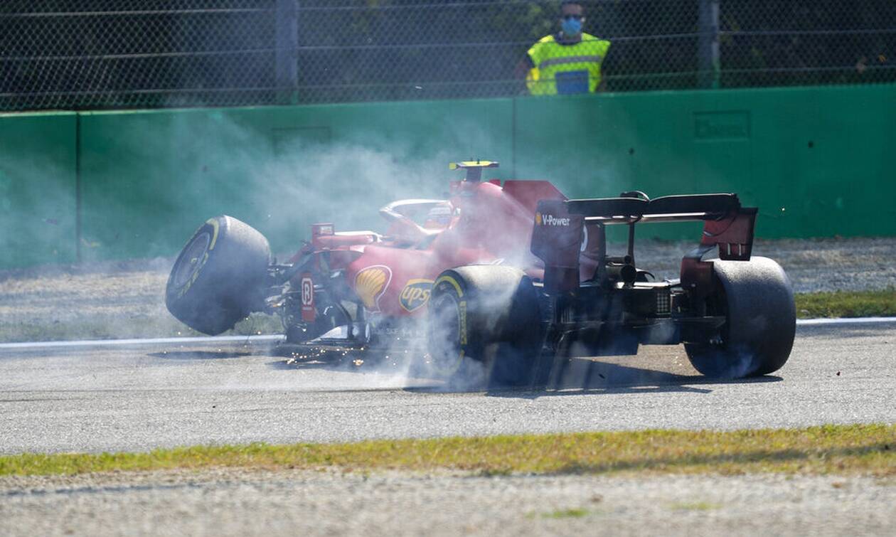 Formula 1: Τρομακτικό ατύχημα του Κάρλος Σάινθ στην Ιταλία (video+photos)