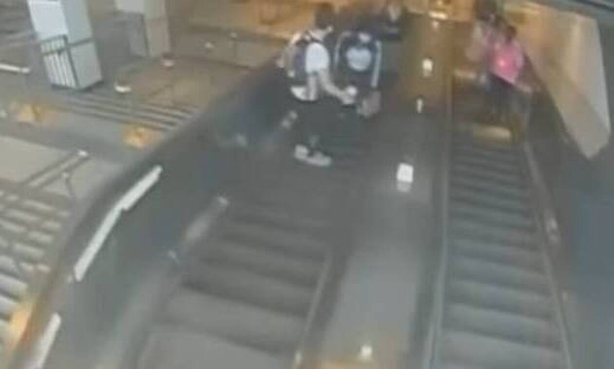 ΗΠΑ: Άνδρας κλωτσάει γυναίκα και τη ρίχνει από τις κυλιόμενες σκάλες - Εξοργιστικό βίντεο