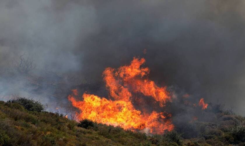 Ηράκλειο: Φωτιά κοντά στο δάσος της Κέρης